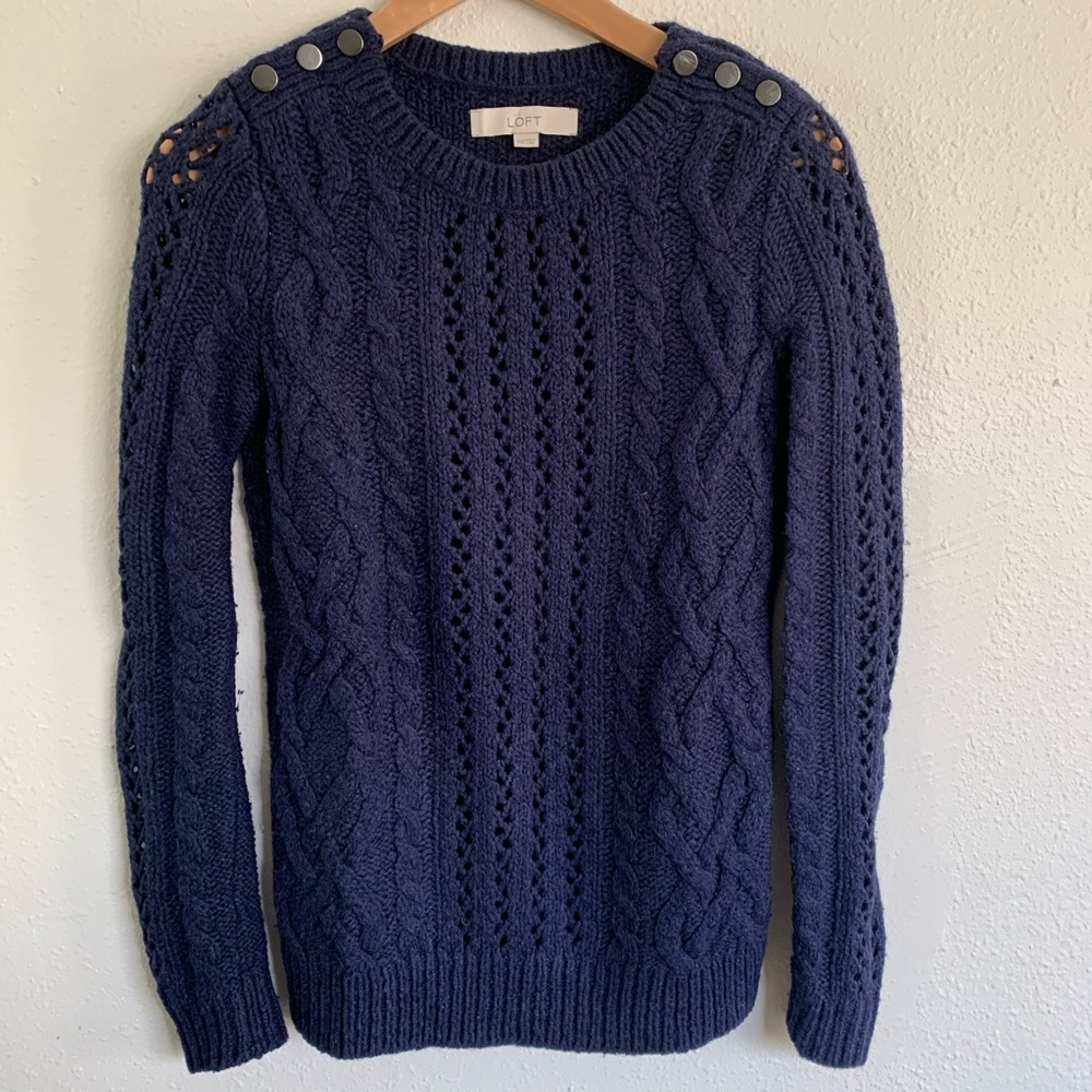 Loft | Knit Navy Sweater